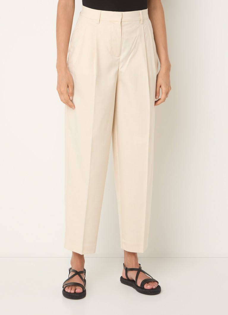 Pantaloni corti da donna Selfina a vita alta, vestibilità ampia e tasche laterali, selezionati