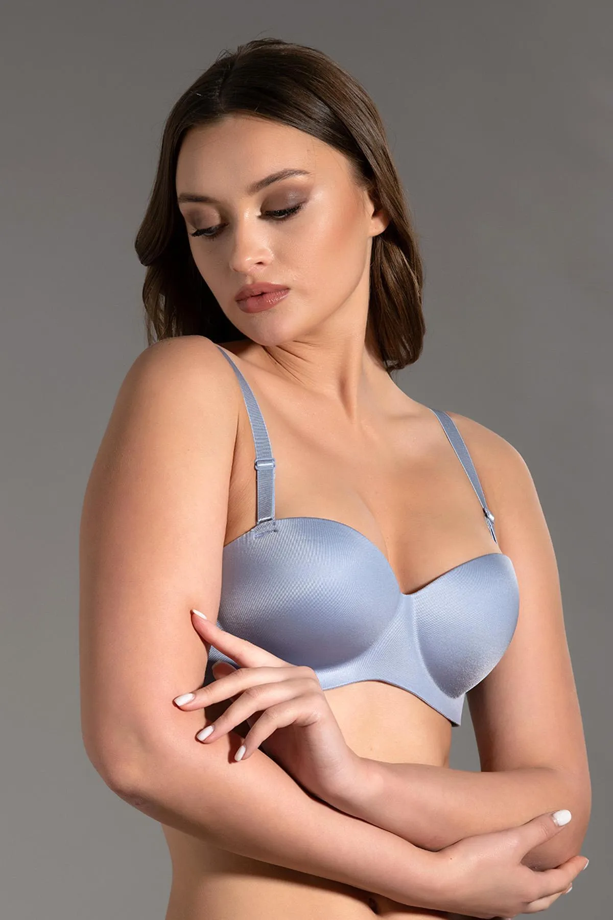 C&City  Nicht unterstützte Laser Soft Cap Strapless C16050 Hellblau
