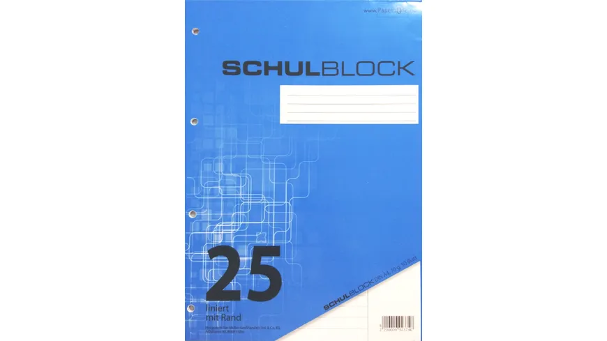 PAPERZONE Schulblock A4 Lineatur 25 50 Blatt