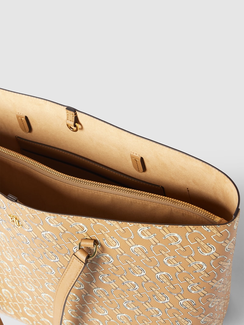 Tote Bag aus echtem Leder Modell 'KARLY' in taupe