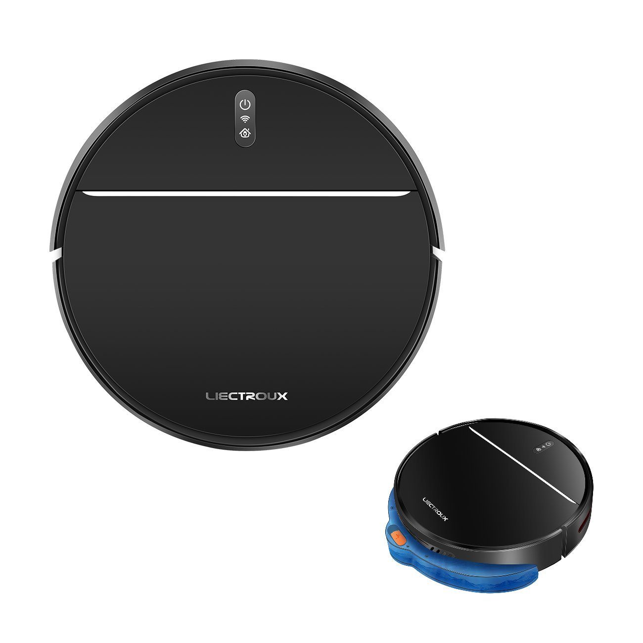 LIECTROUX Nass-Trocken-Saugroboter M7S Pro mit Wischfunktion, 15 W, Beutellos, Steuerung mit App, Sprache, Fernbedienung, große Staubbox 600 ml