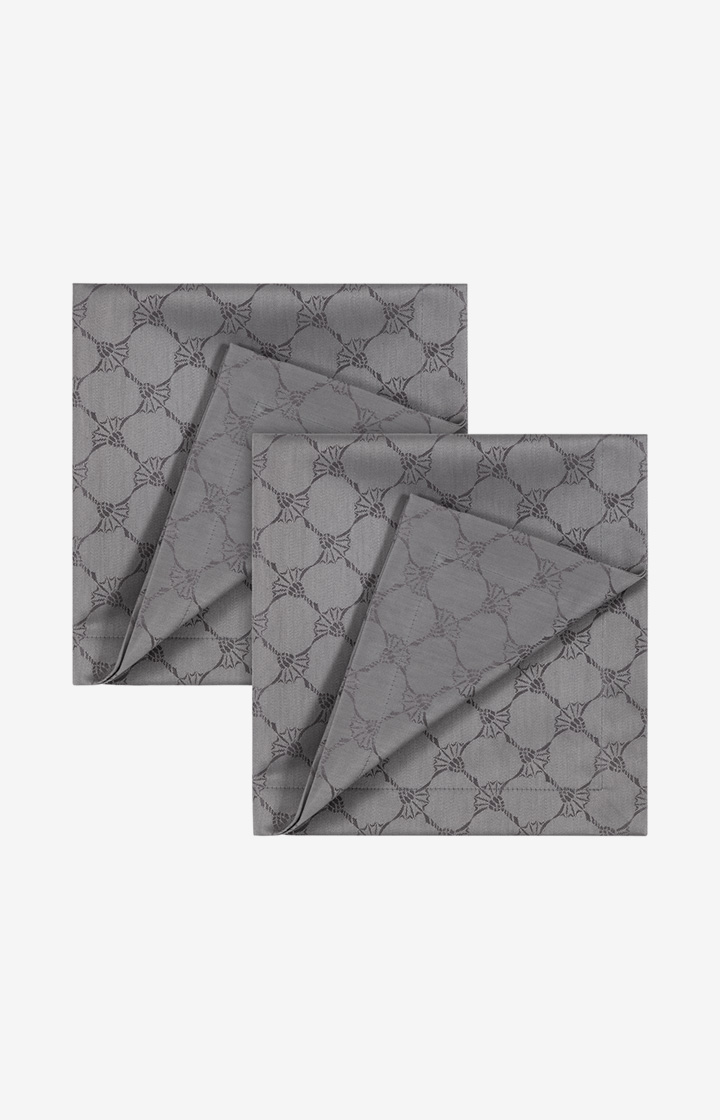 Serviette JOOP! Cornflower Allover in Platin - 2er Set, 50 x 50 cm - im JOOP!
