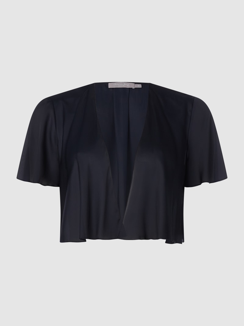 Bolero aus Chiffon in marineblau meliert