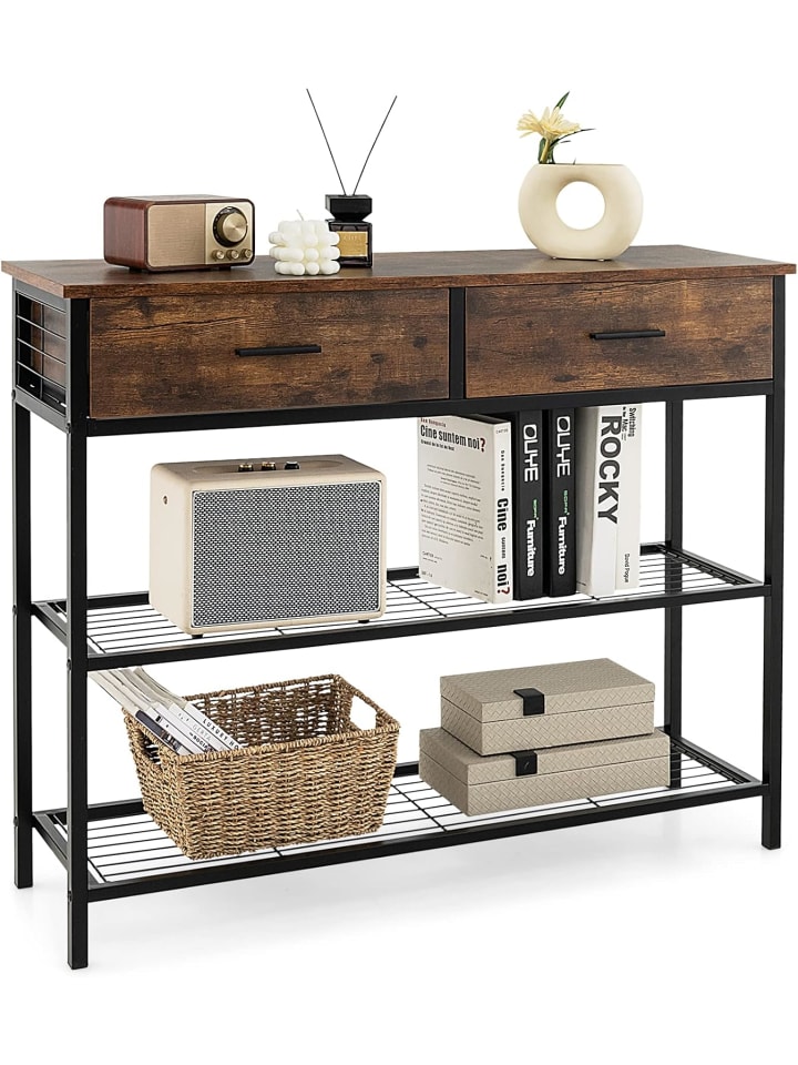 COSTWAY Konsolentisch 100 x 30 x 81,5 cm in Braun günstig kaufen onesize