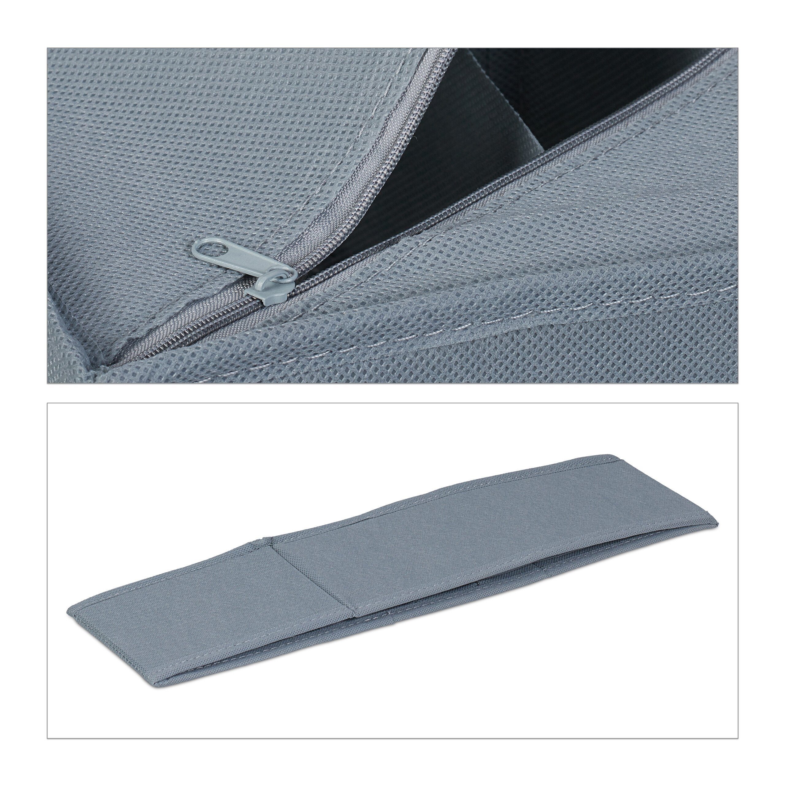 relaxdays Aufbewahrungsbox Schubladen Organizer 4-teiliges Set