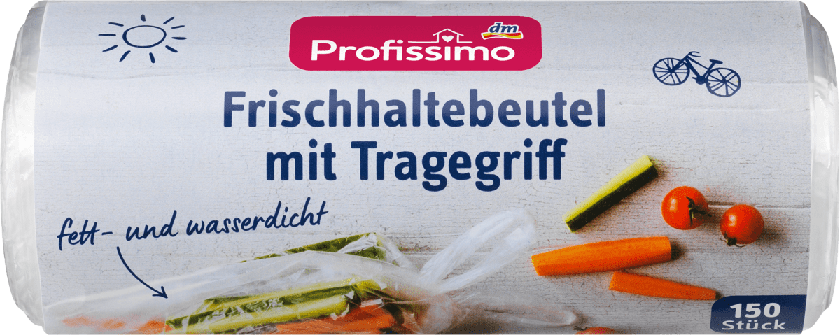 Frischhaltebeutel mit Tragegriff, 150 St