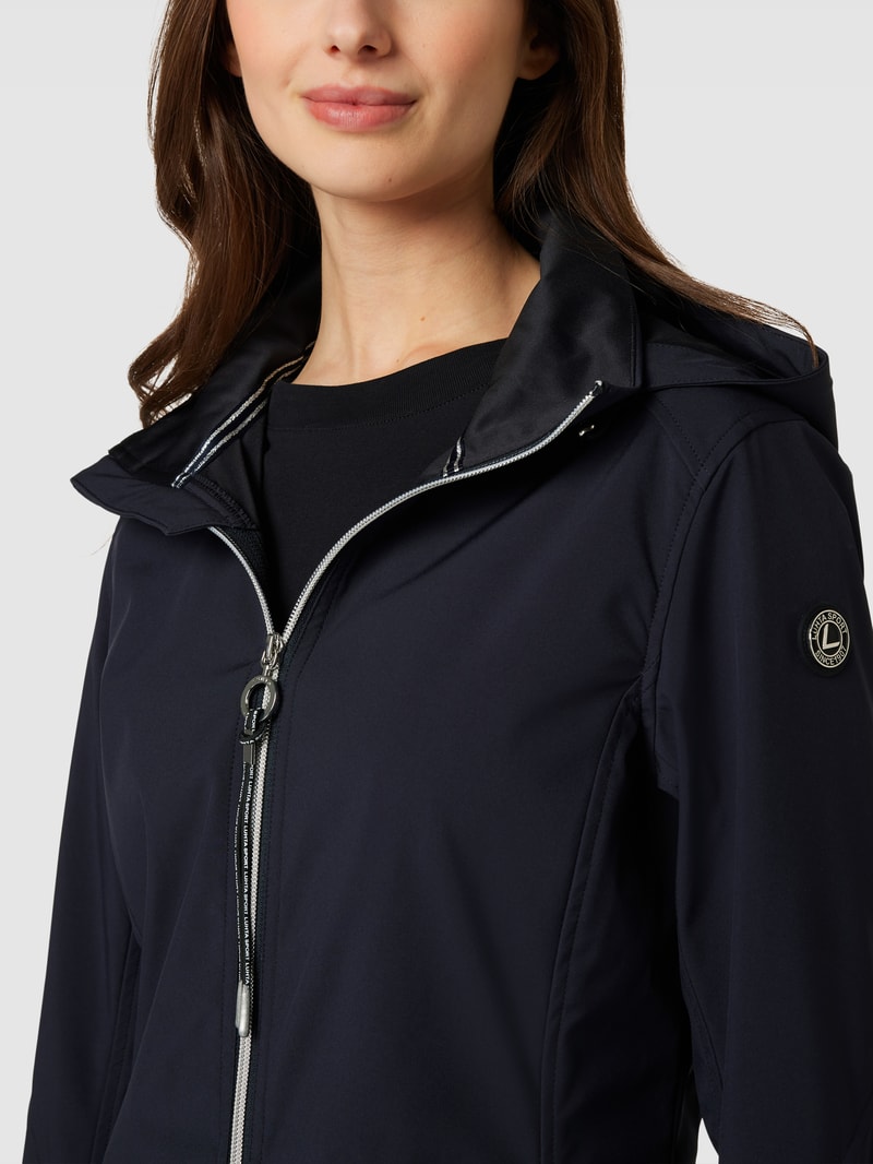 Softshell Jacke mit Reißverschlusstaschen Modell 'ERKKOLA' in marineblau