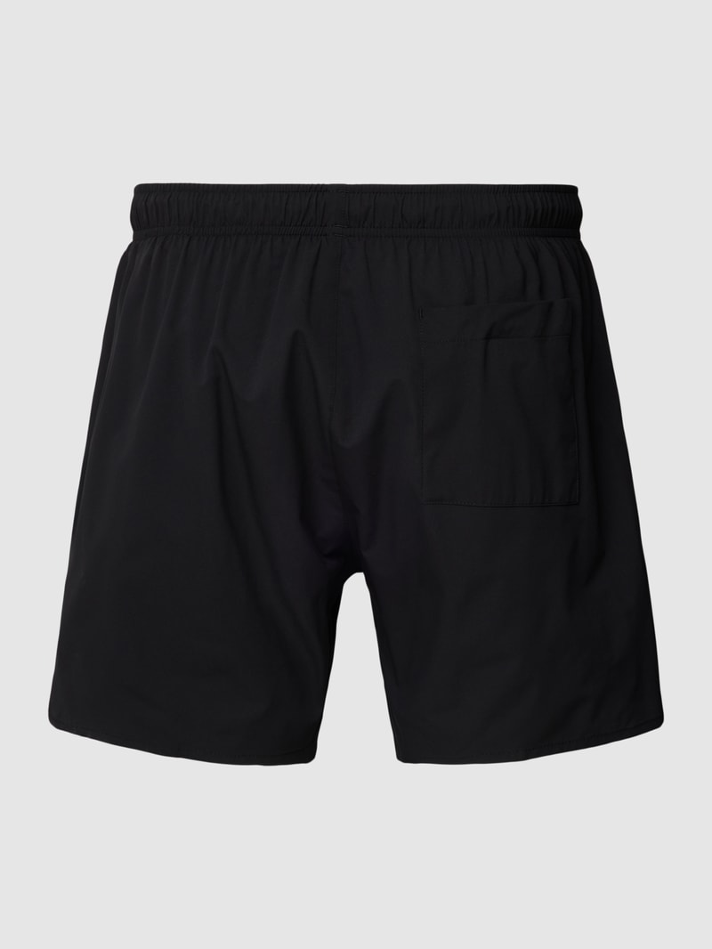 Badehose mit elastischem Bund Modell 'Iconic' in schwarz