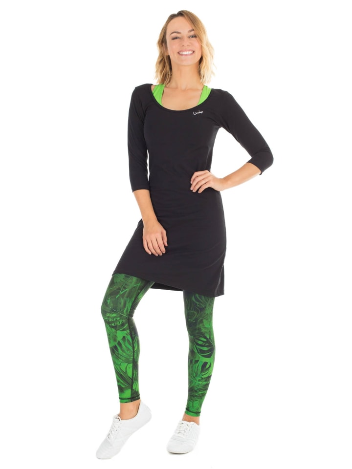 Winshape 3/4-Arm-A-Linien-Minikleid WK2 in schwarz günstig kaufen XS