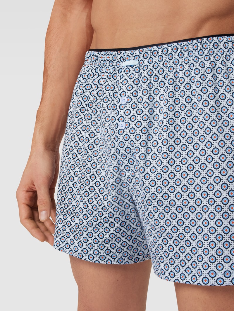 Boxershorts mit Allover-Muster in hellblau