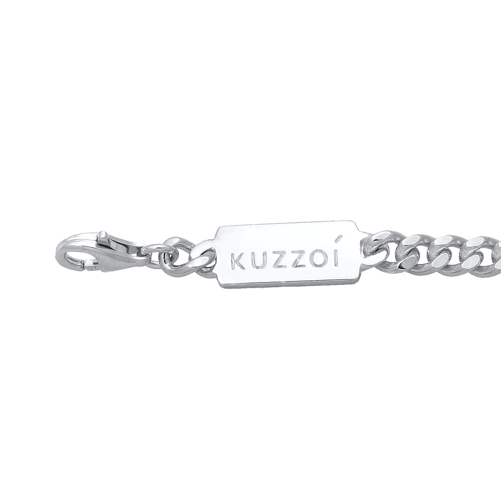 KUZZOI KUZZOI Bracelet Chaîne de Réservoirs Massif Trend Bracelet Homme - (925/1000) Arg Bracelet