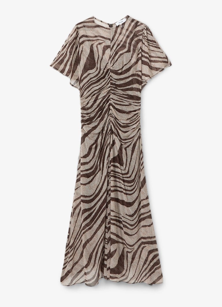 Vestido midi Reiss Tabitha con estampado de cebra