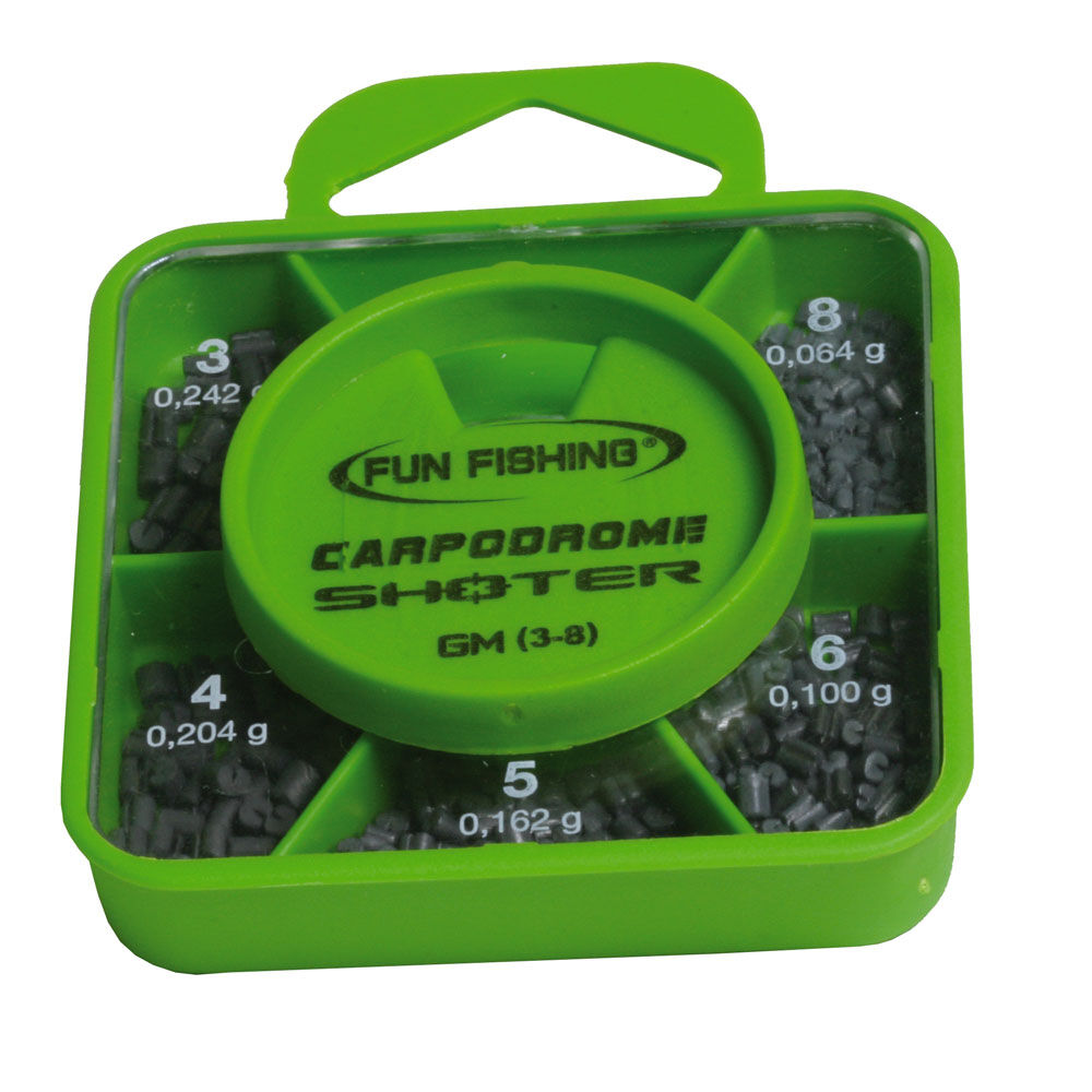Geteilte Drahtgewichte, Fun Fishing Shoter Box, GM Größe 3-4-5-6-8