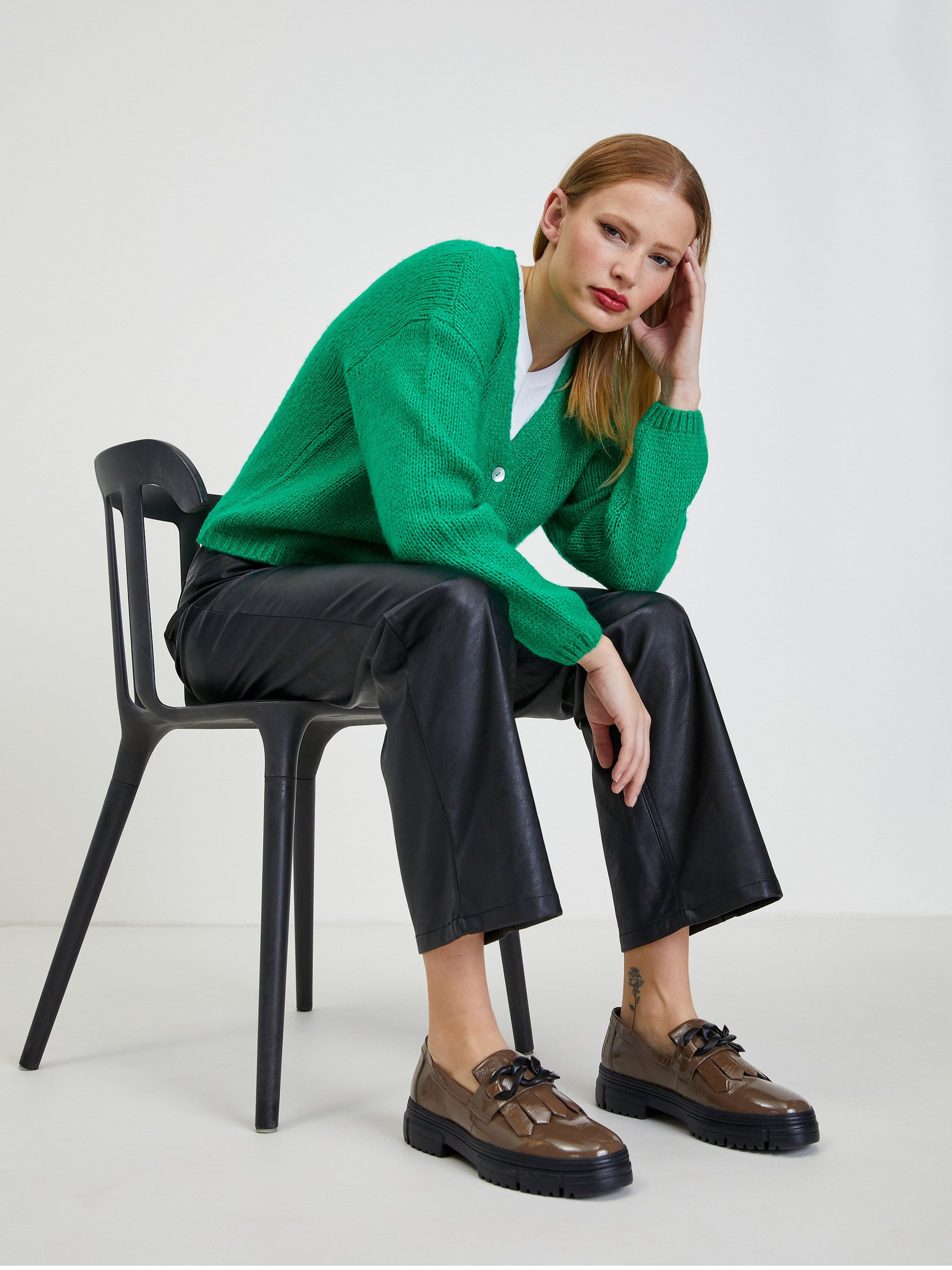 Grüne Damen Strickjacke ORSAY