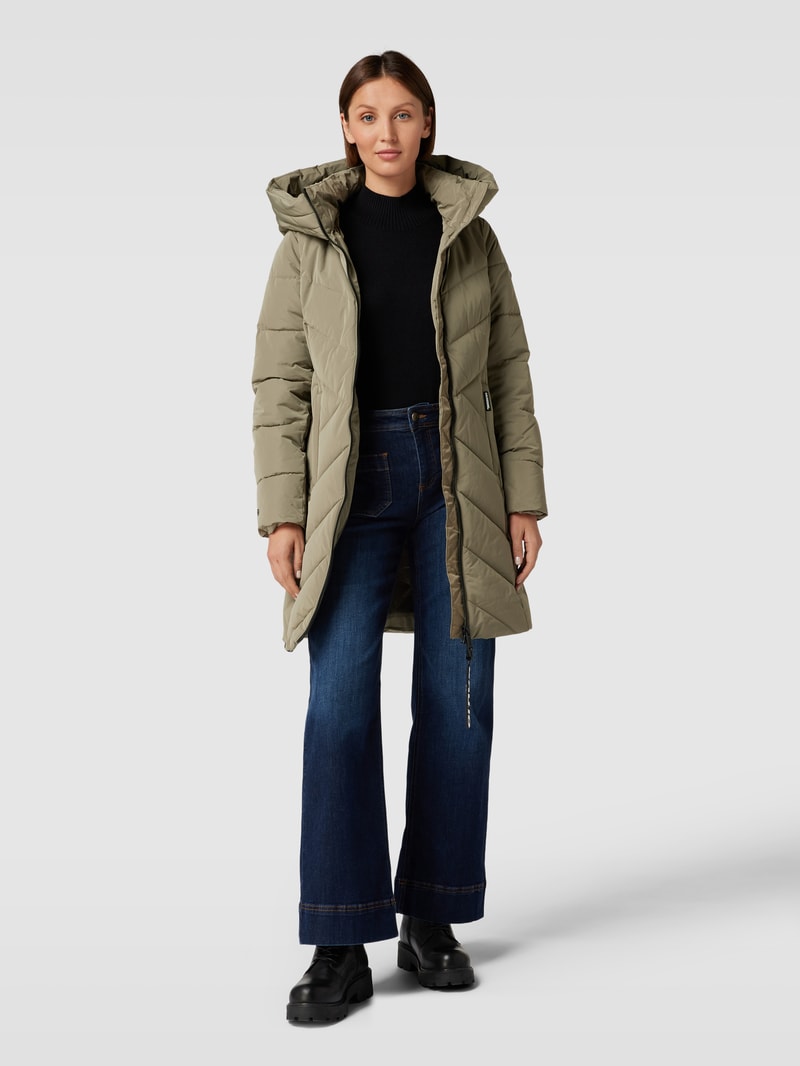 Steppjacke mit Kapuze Modell 'FORMIN' in lindgrün