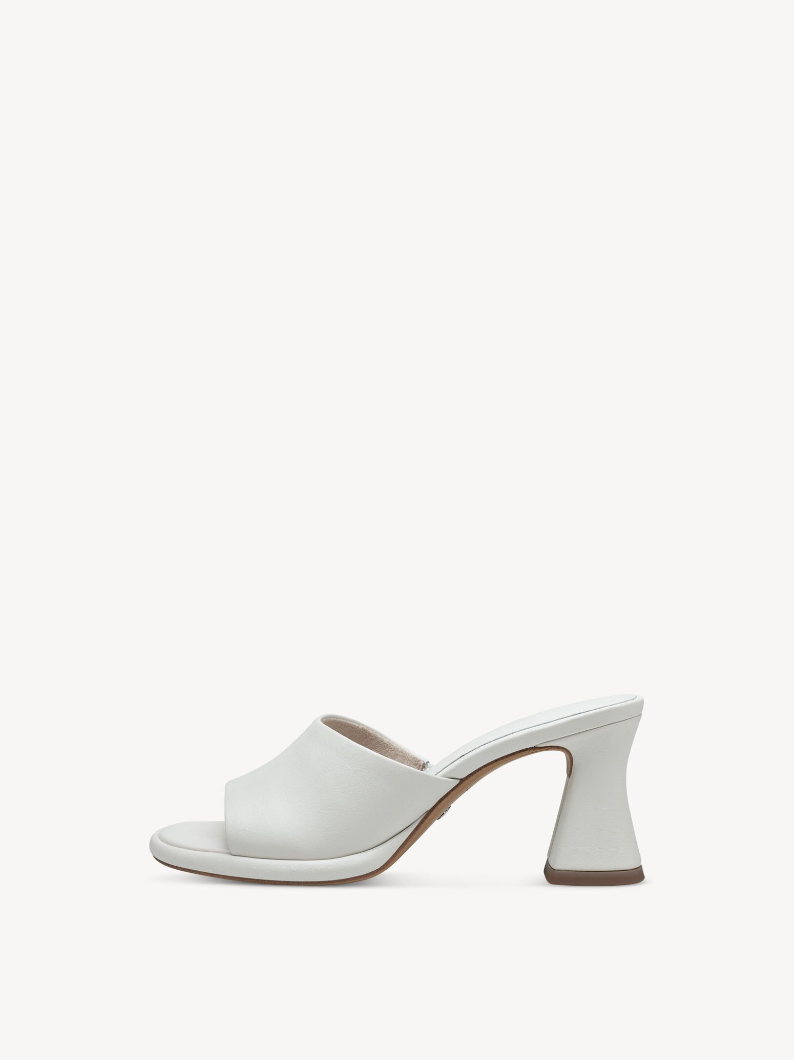 Mule en cuir - blanc