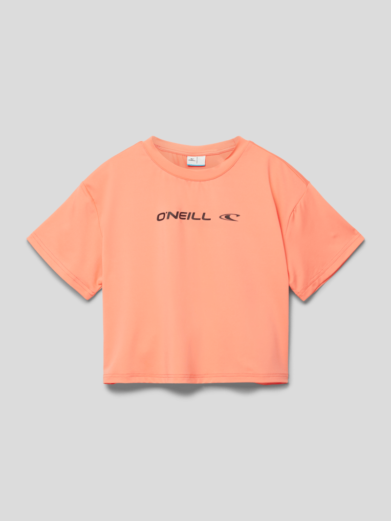 T-Shirt mit Label-Print Modell 'RUTILE' in pink