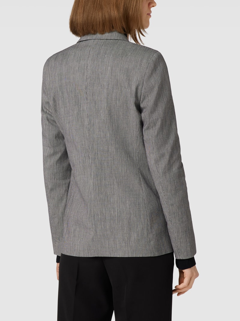 Blazer mit Hahnentrittmuster in marineblau