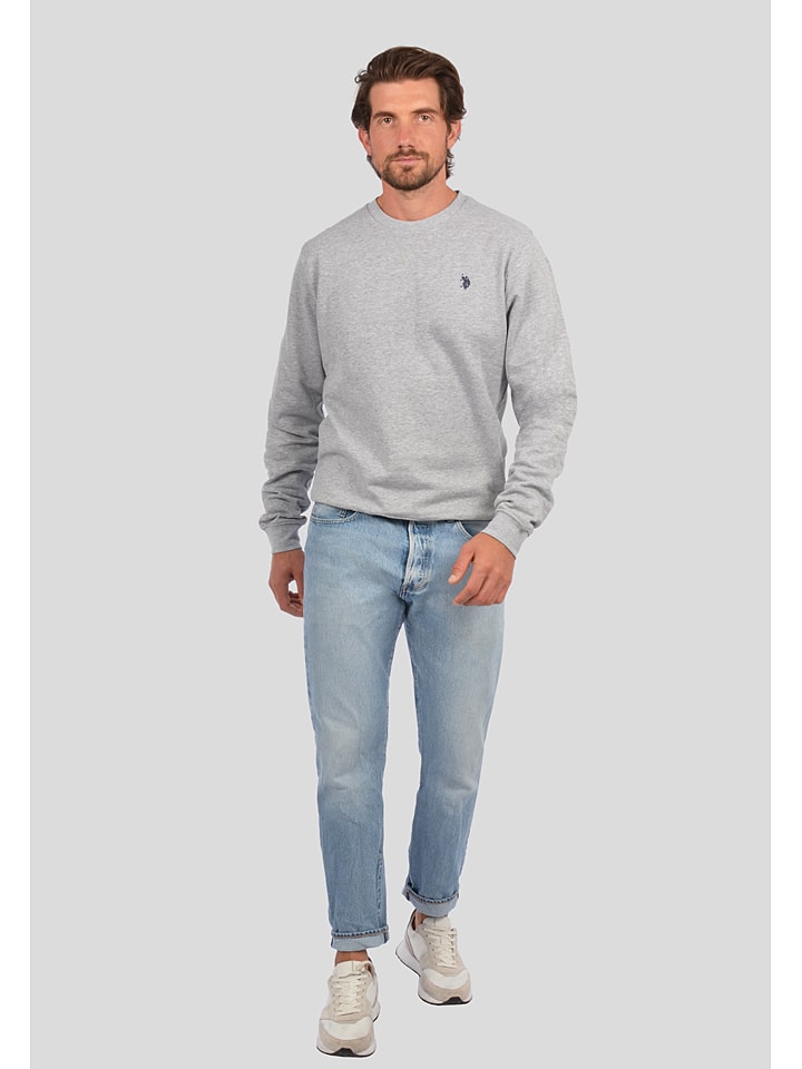 U.S. Polo Assn. Sweatshirt in Grau günstig kaufen