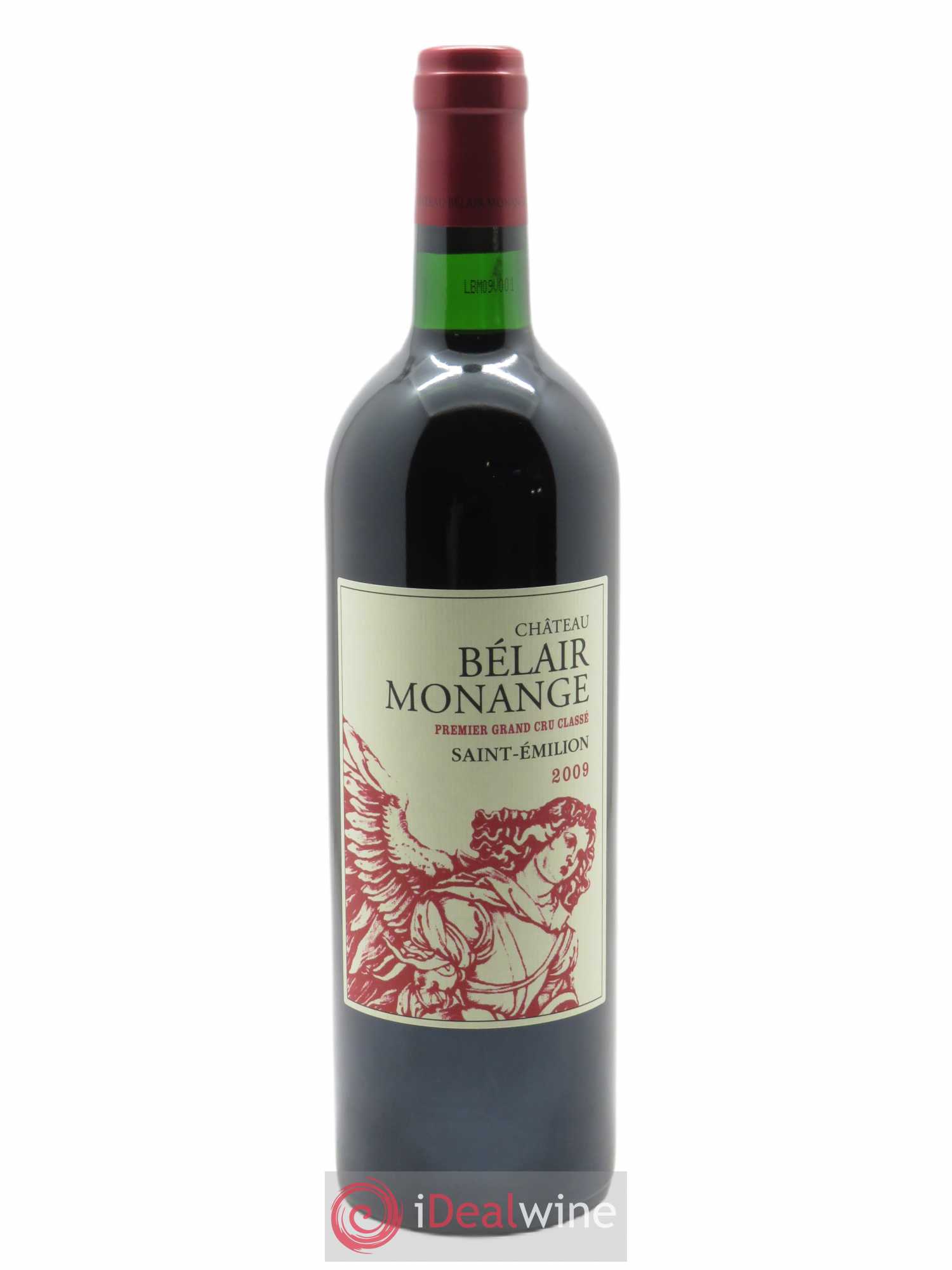 Château Belair (Belair-Monange) 1er Grand Cru Classé B (CBO à partir de 6 BTS) 2009 - Lot de 1 Bouteille