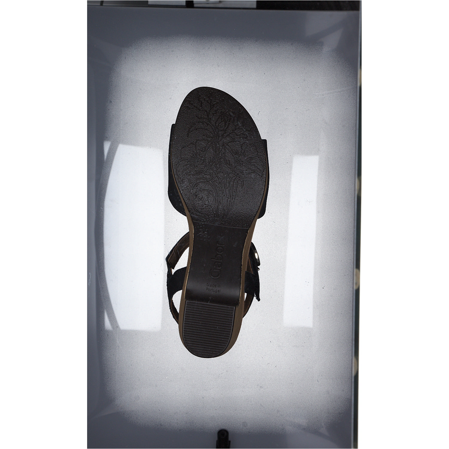 Gabor 22.071, Plateau-Sandaletten, Damen, schwarz (gold)