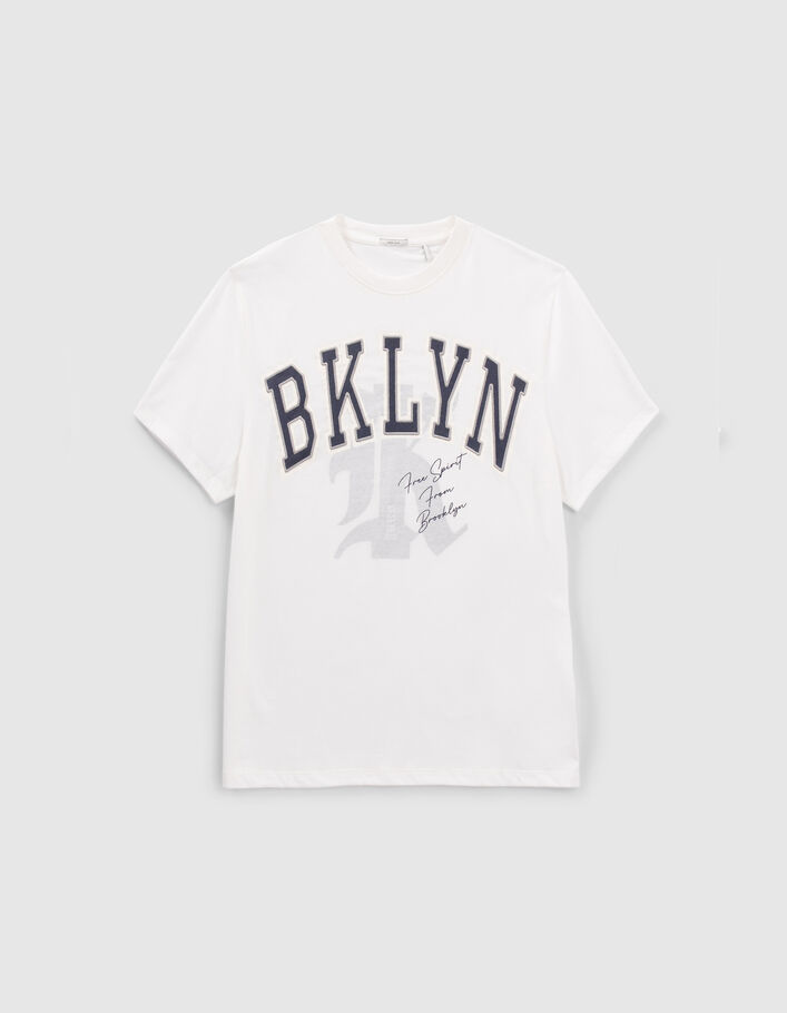 T-shirt blanc bio maxi lettres esprit College Homme