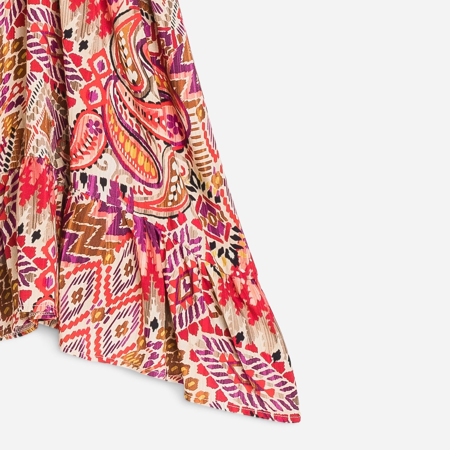 Robe TEXTO écrue à motif ikat