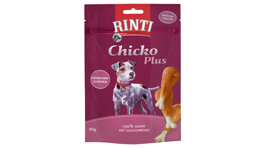 RINTI Hundesnack Chicko Plus Hähnchenschenkel 80 g