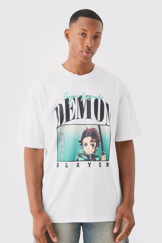 Oversize T-Shirt mit lizenziertem Demon Slayer Anime Print