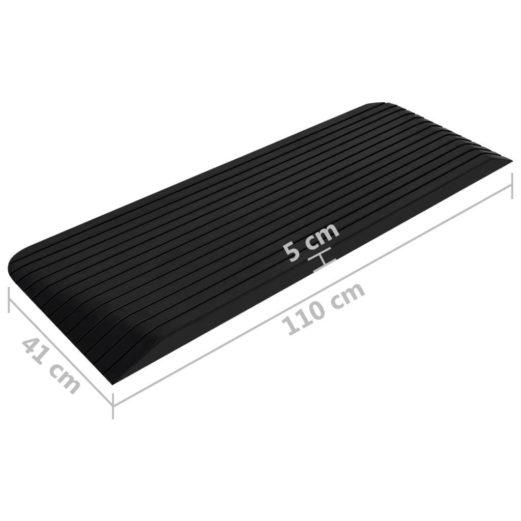 vidaXL Verkehrsschild Schwellenrampe 110x41x5 cm Gummi, (1 St)