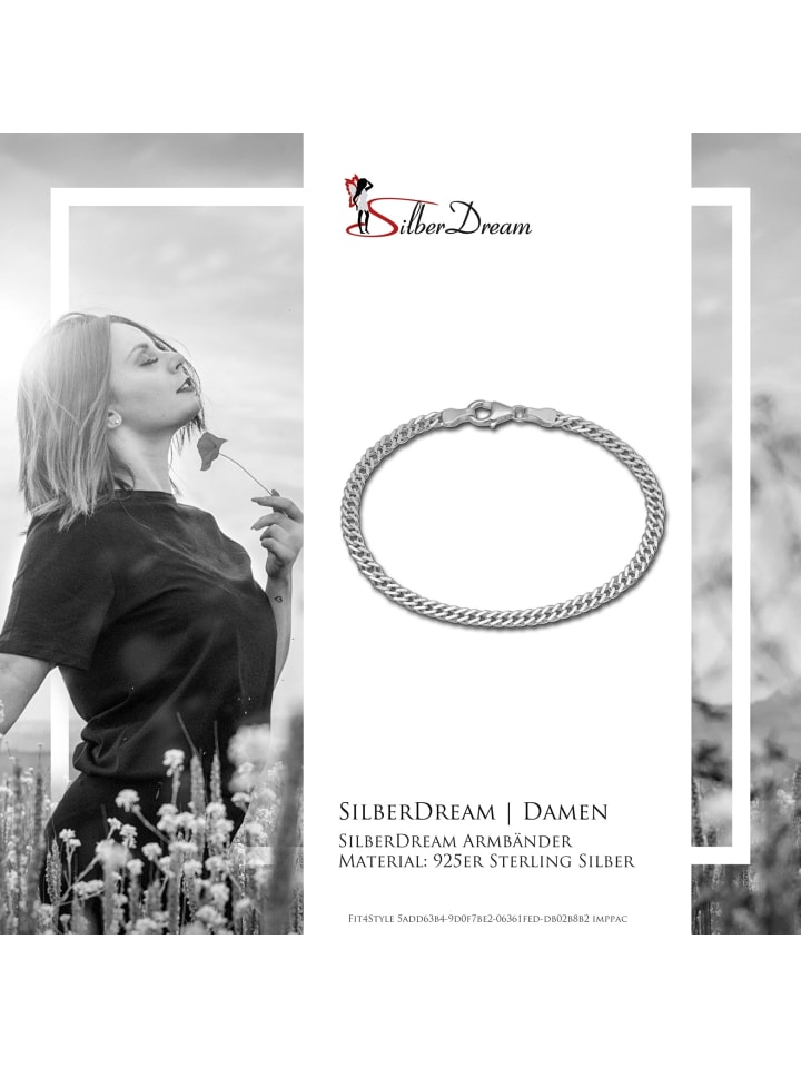 SilberDream Armband Silber 925 Sterling Silber ca. 18,5cm Panzerkette günstig kaufen onesize