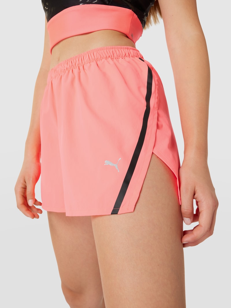 Shorts mit Label-Print Modell 'WOVEN' in pink