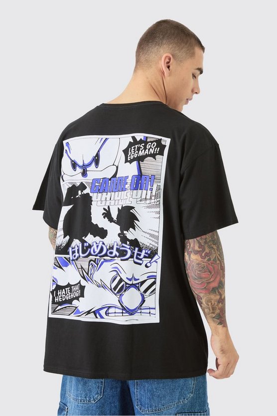 Oversize T-Shirt mit lizenziertem Sonic The Hedgehog Print