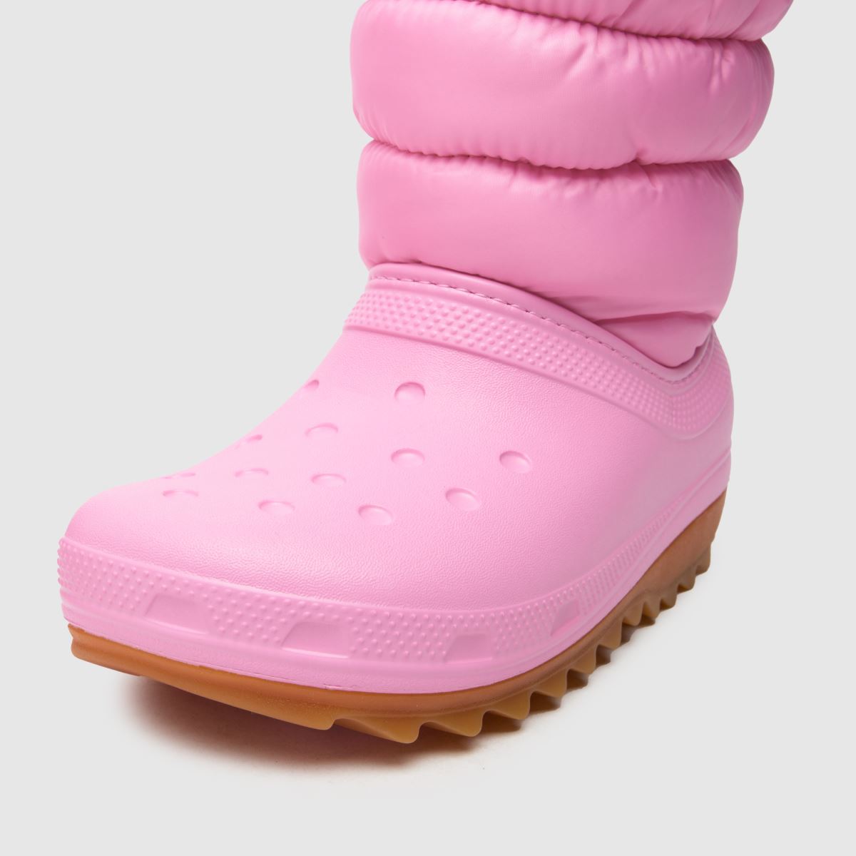 Crocs ljusrosa klassiska neo puff flickor junior stövlar