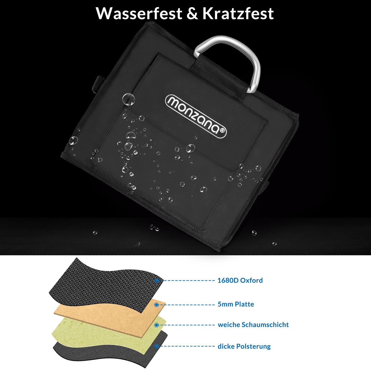 Casaria monzana® Kofferraumtasche Schwarz 60x35x30cm