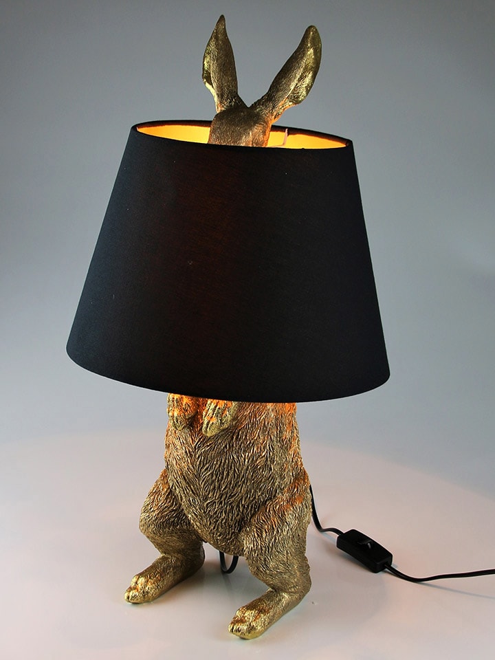 AM Design Tischleuchte ''Hase'' in Gold/ Schwarz - (H)58 x Ø 30 cm günstig kaufen onesize