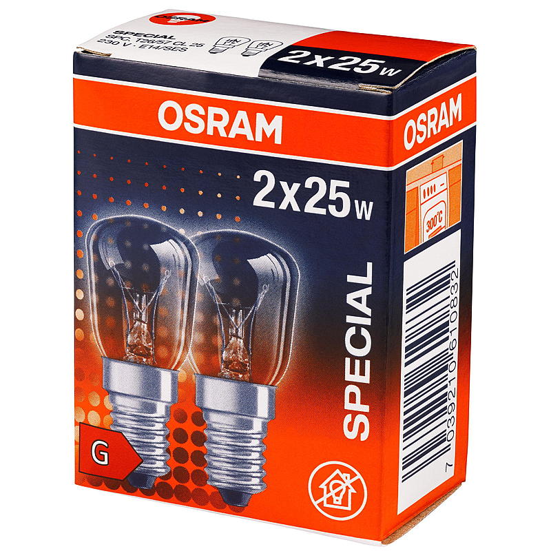 Osram Glødelampe mini 2-pk, 25 W E14 Osram
