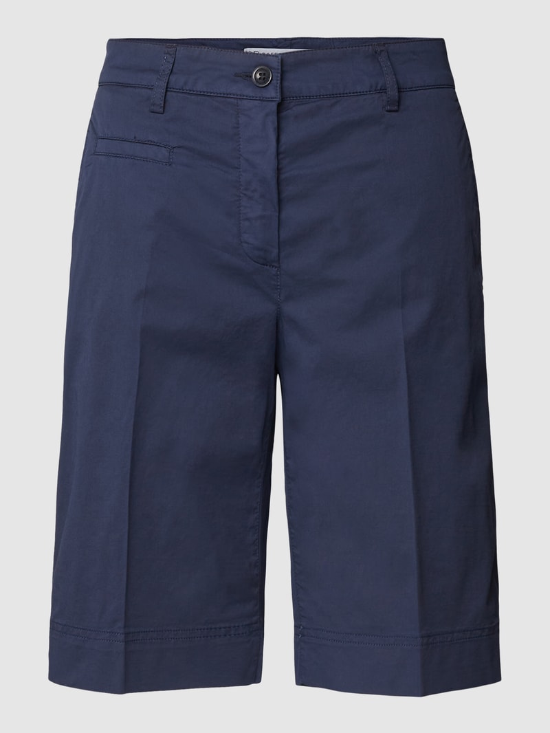 Chino-Shorts mit Bügelfalten Modell 'Marilyn' in marineblau