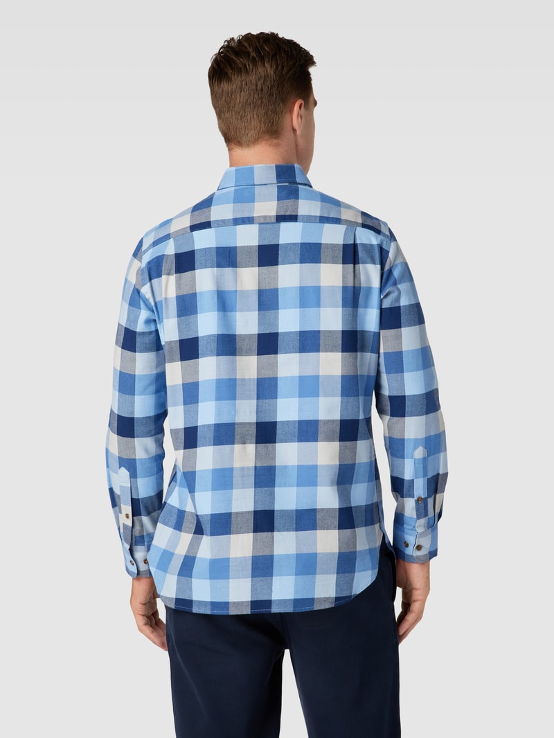 Flanellhemd mit Button-Down-Kragen in jeans