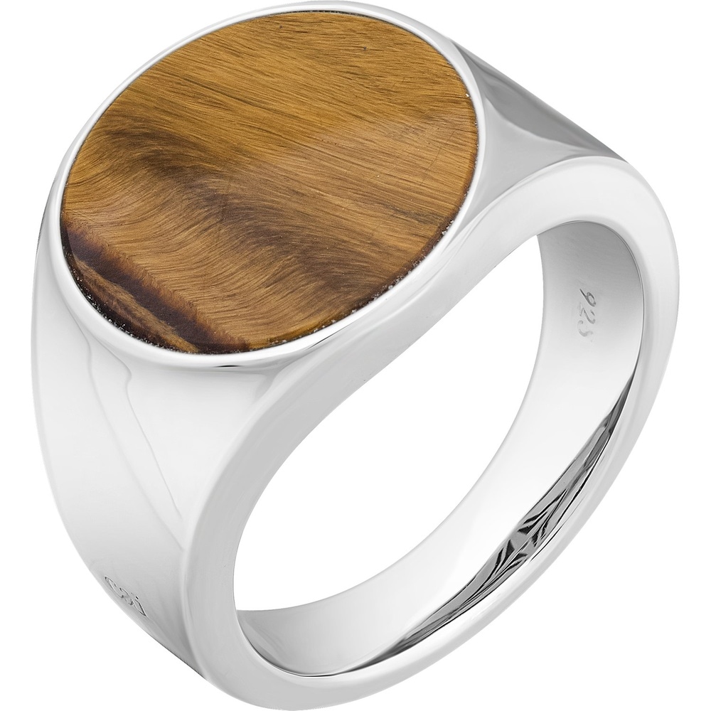 caï Bague pour hommes 925 Argent brun Bague