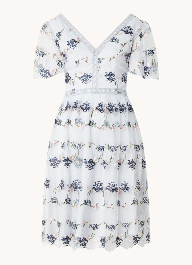 Rochie-tunică midi din dantelă semitransparentă Chi Chi London