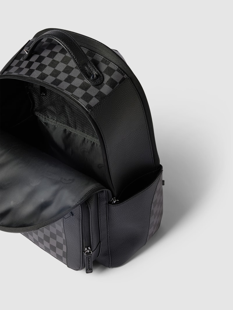 Rucksack mit Allover-Muster Modell 'Henny' in schwarz