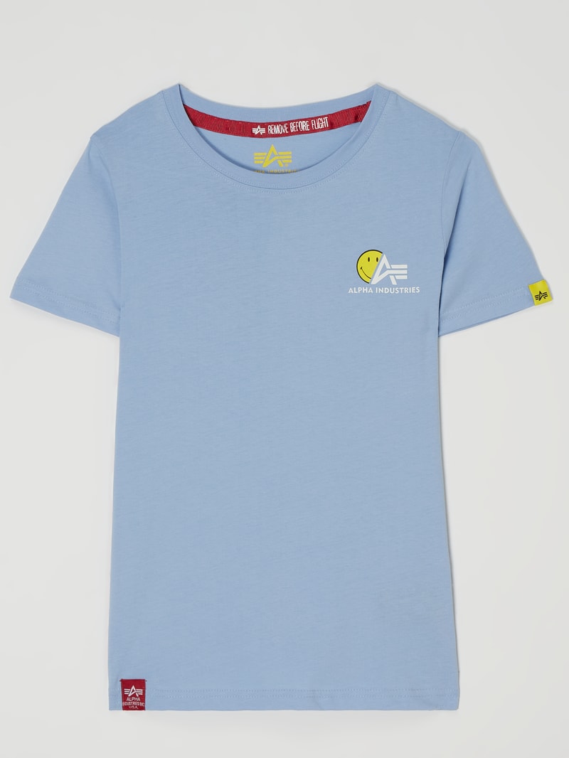 T-Shirt aus Baumwolle - Alpha Industries-Smiley® x P&C – Exklusiv bei uns in bleu