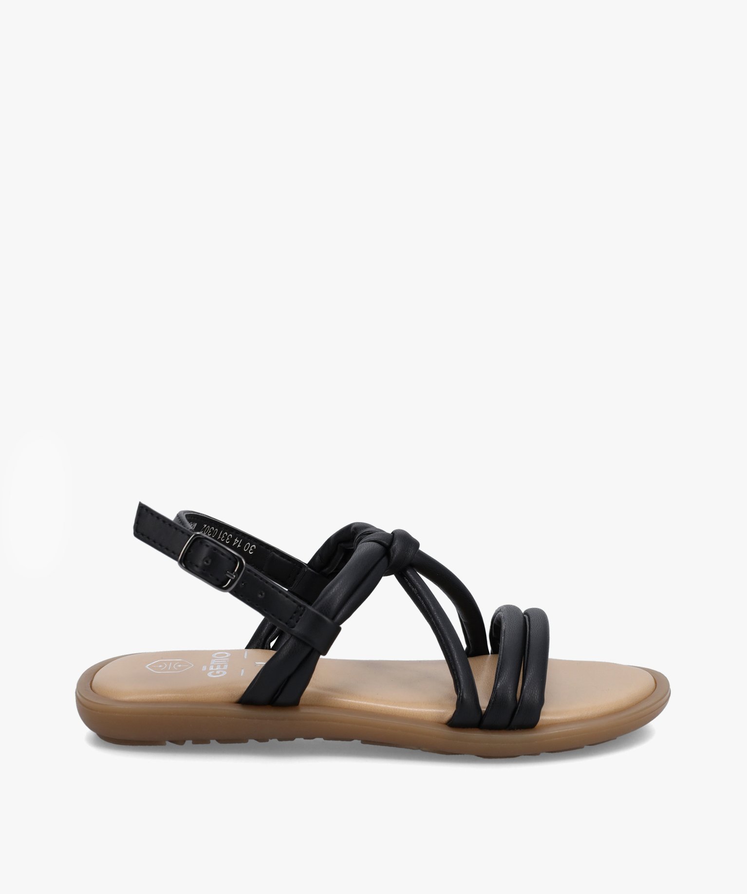 Sandales fille à fines brides rembourrées noir | GEMO