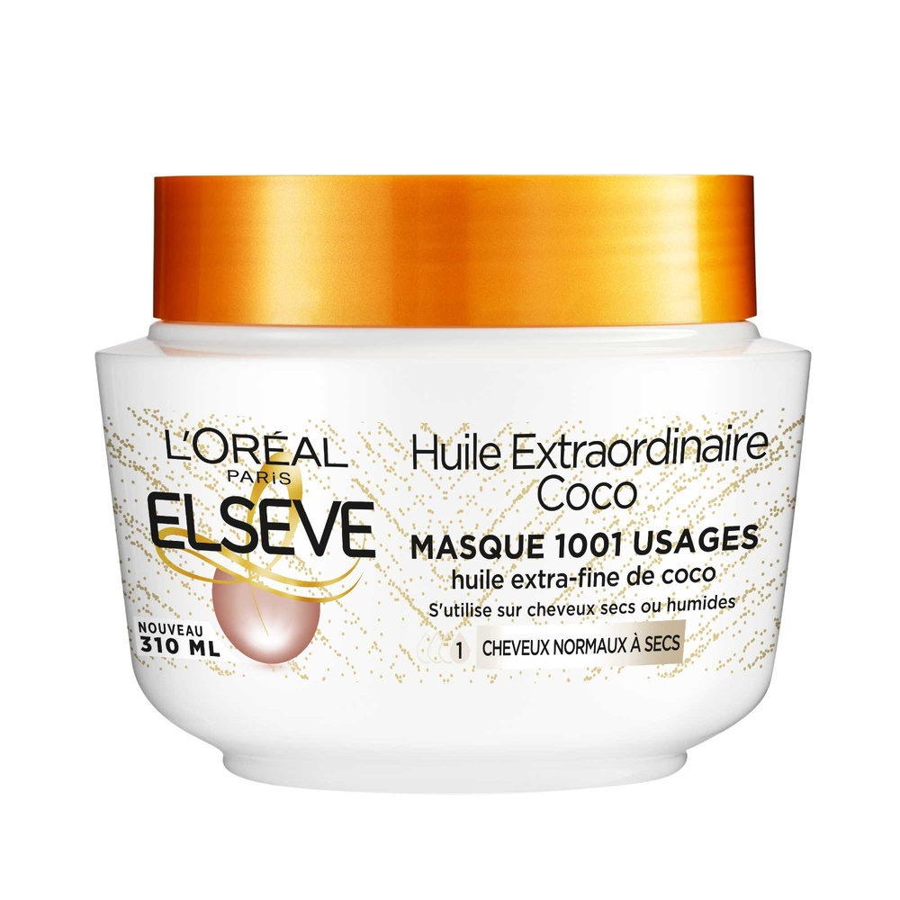 L'Oréal Paris Elsève Huile Extraordinaire Coco Masque 1001 usages à l'huile extra-finede coco