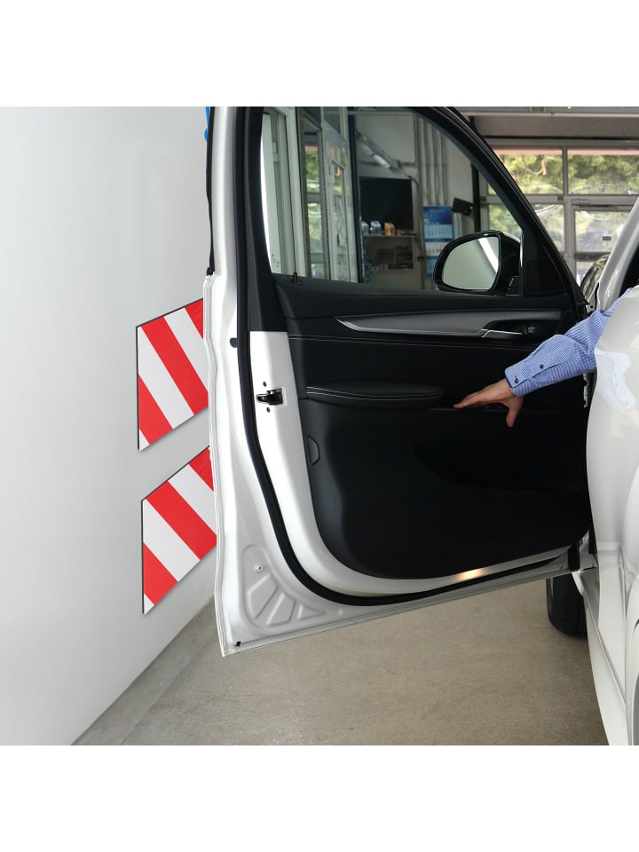 relaxdays 2 x Garagen-Wandschutz in Rot/ Weiß günstig kaufen onesize