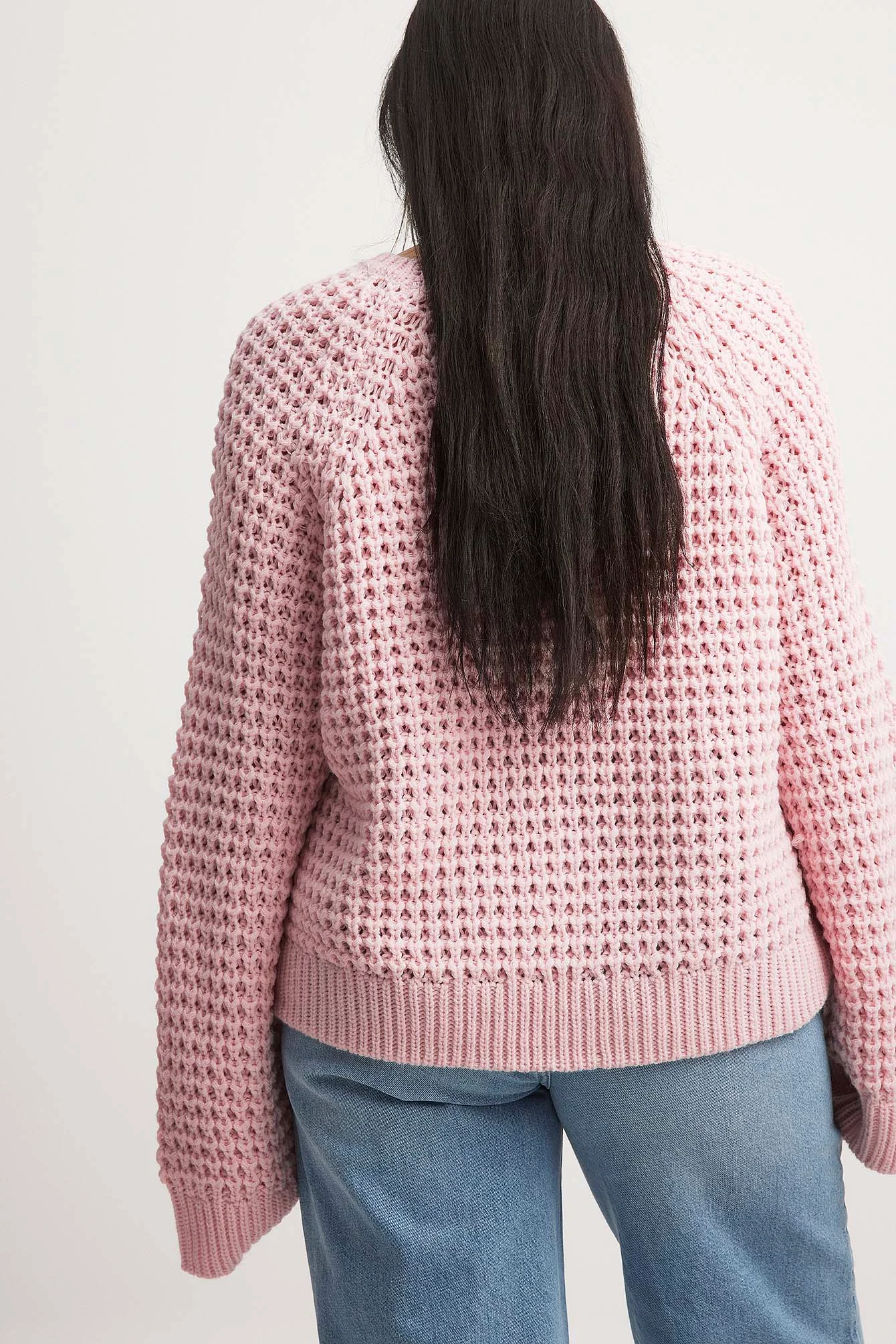 Rundhalsausschnitt Strickpullover