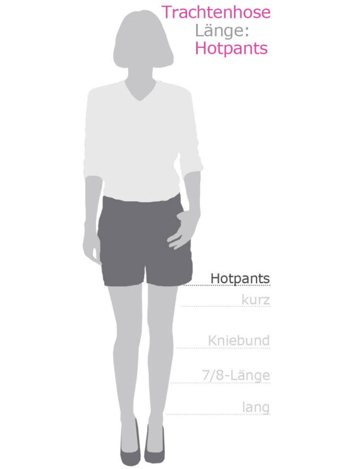 Nübler Lederhose Hotpants Zelda in Braun günstig kaufen