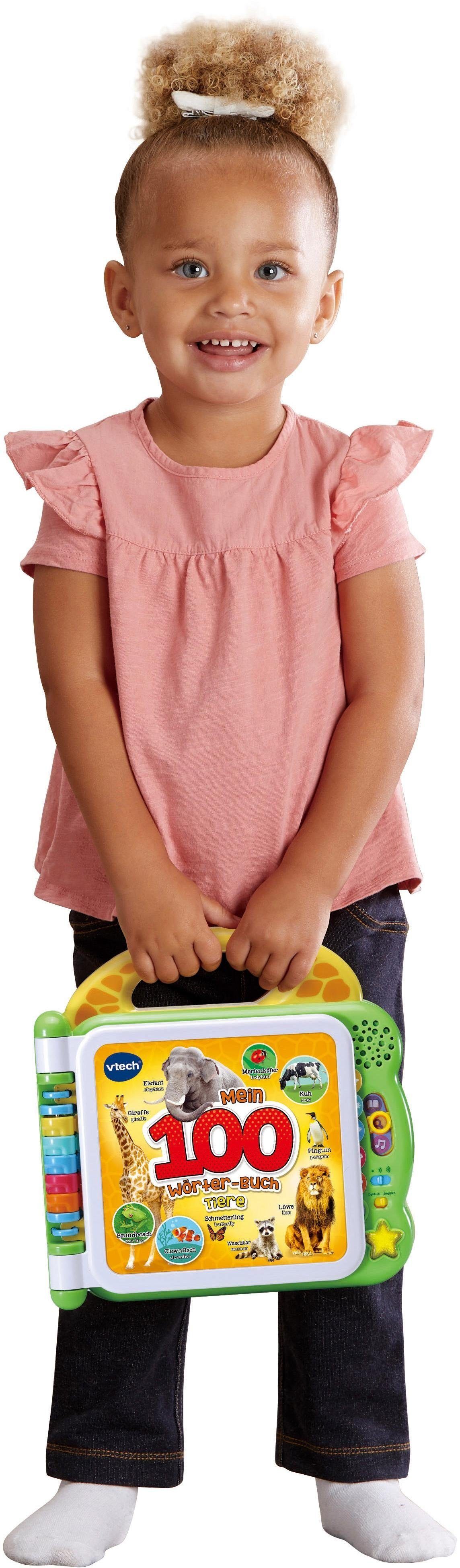 Vtech® Buch VTechBaby, Mein 100-Wörter-Buch: Tiere, grün, mit Licht und Sound