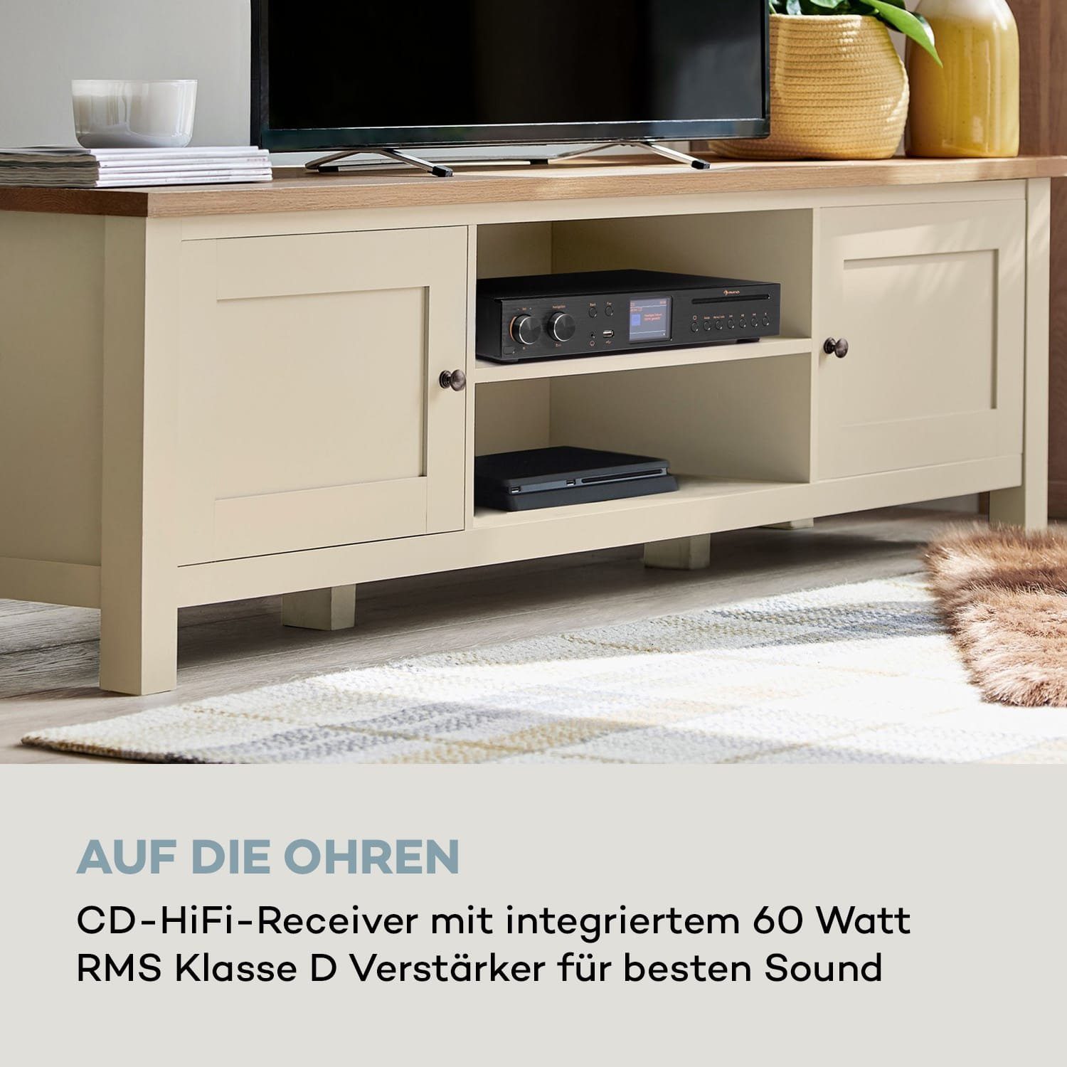 Auna Black Star Audioverstärker (60 W, Digital Audio Bluetooth Verstärker HiFi Stereo Amplifier Multikanal)